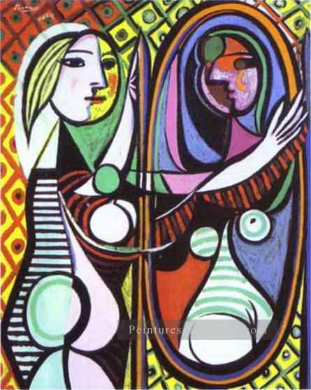 Fille avant un miroir 1932 cubisme Pablo Picasso Peintures à l'huile